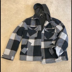 Brixton Plaid jacket with hood